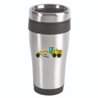 Motor Grader Design Road Grader And Blade Art 16oz Travel Tumbler