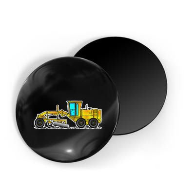 Motor Grader Design Road Grader And Blade Art Magnet