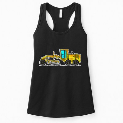 Motor Grader Design Road Grader And Blade Art Womens Tank Top