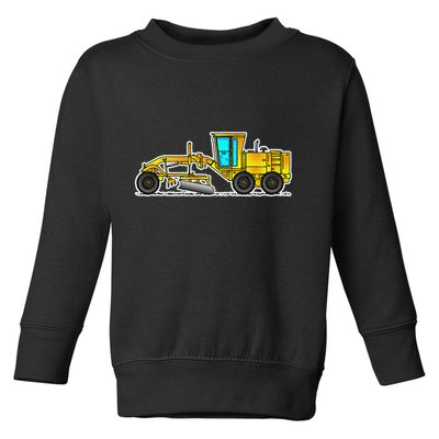 Motor Grader Design Road Grader And Blade Art Toddler Sweatshirt
