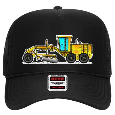 Motor Grader Design Road Grader And Blade Art Trucker Hat