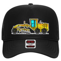 Motor Grader Design Road Grader And Blade Art Trucker Hat