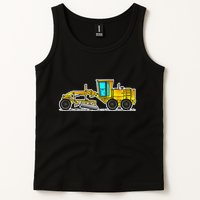 Motor Grader Design Road Grader And Blade Art Tank Top