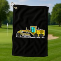 Motor Grader Design Road Grader And Blade Art Golf Towel