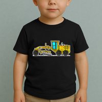 Motor Grader Design Road Grader And Blade Art Toddler T-Shirt