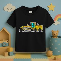 Motor Grader Design Road Grader And Blade Art Toddler T-Shirt