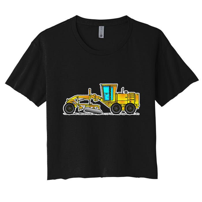 Motor Grader Design Road Grader And Blade Art Crop Top
