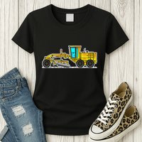 Motor Grader Design Road Grader And Blade Art Womens T-Shirt