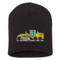 Motor Grader Design Road Grader And Blade Art Short Acrylic Beanie