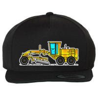 Motor Grader Design Road Grader And Blade Art Wool Snapback Cap