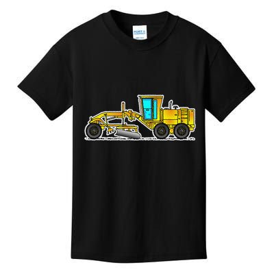 Motor Grader Design Road Grader And Blade Art Kids T-Shirt