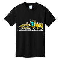Motor Grader Design Road Grader And Blade Art Kids T-Shirt