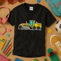 Motor Grader Design Road Grader And Blade Art Kids T-Shirt