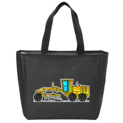 Motor Grader Design Road Grader And Blade Art Zip Tote Bag