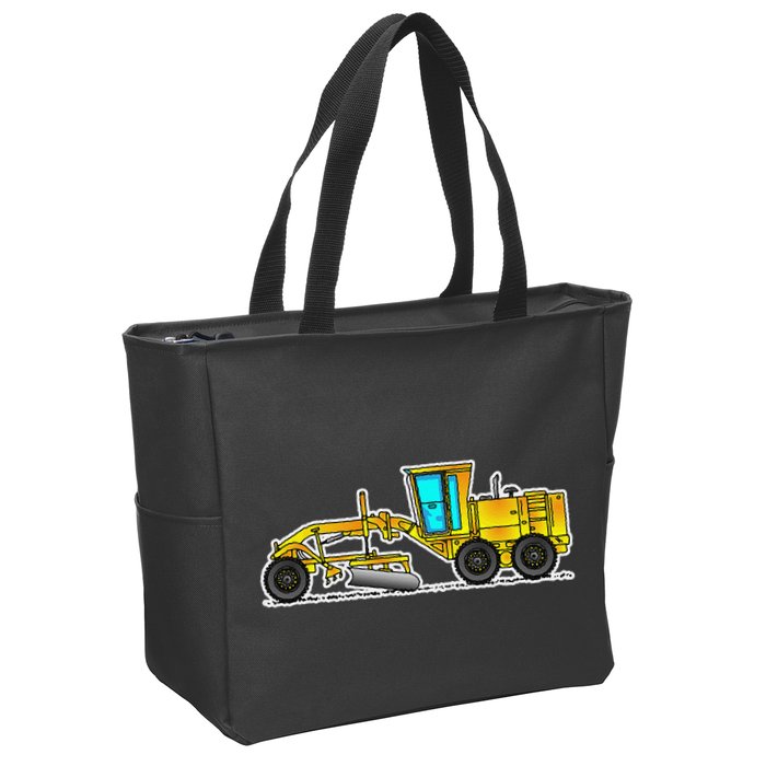 Motor Grader Design Road Grader And Blade Art Zip Tote Bag