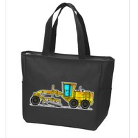 Motor Grader Design Road Grader And Blade Art Zip Tote Bag