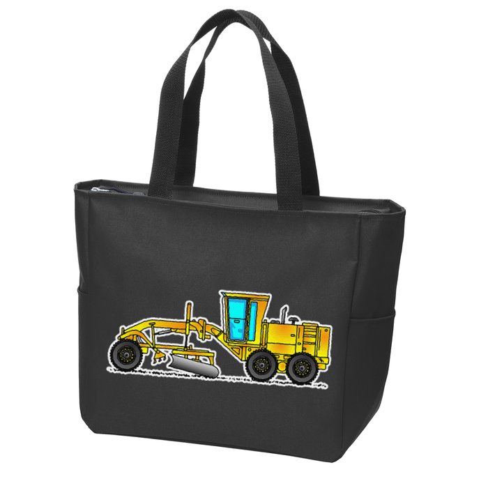 Motor Grader Design Road Grader And Blade Art Zip Tote Bag