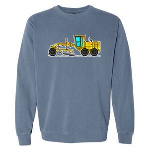 Motor Grader Design Road Grader And Blade Art Garment-Dyed Sweatshirt