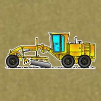 Motor Grader Design Road Grader And Blade Art Garment-Dyed Women's Muscle Tee