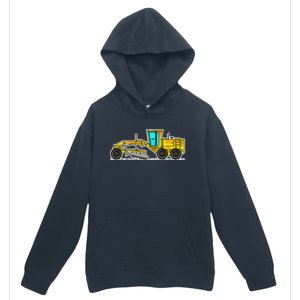 Motor Grader Design Road Grader And Blade Art Urban Pullover Hoodie