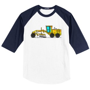 Motor Grader Design Road Grader And Blade Art Baseball Sleeve Shirt