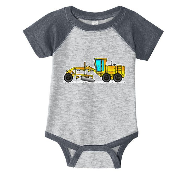 Motor Grader Design Road Grader And Blade Art Infant Baby Jersey Bodysuit