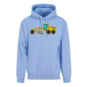 Motor Grader Design Road Grader And Blade Art Unisex Surf Hoodie