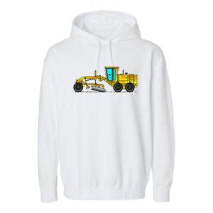 Motor Grader Design Road Grader And Blade Art Garment-Dyed Fleece Hoodie