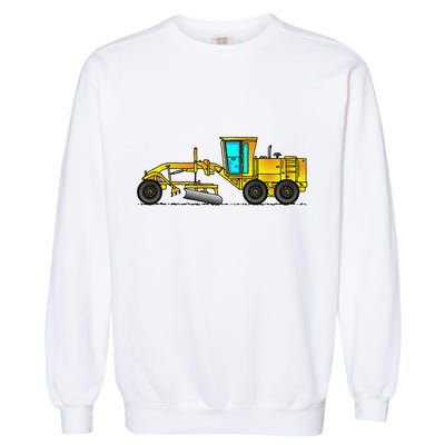 Motor Grader Design Road Grader And Blade Art Garment-Dyed Sweatshirt