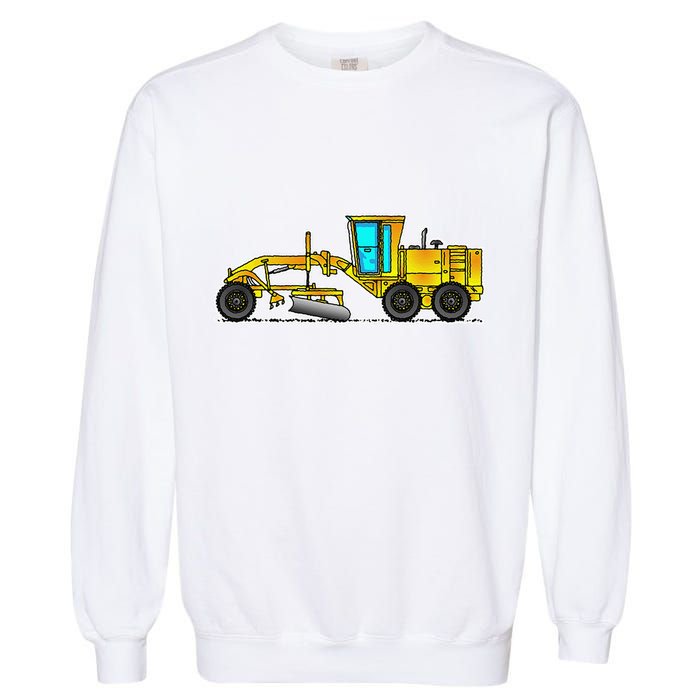 Motor Grader Design Road Grader And Blade Art Garment-Dyed Sweatshirt