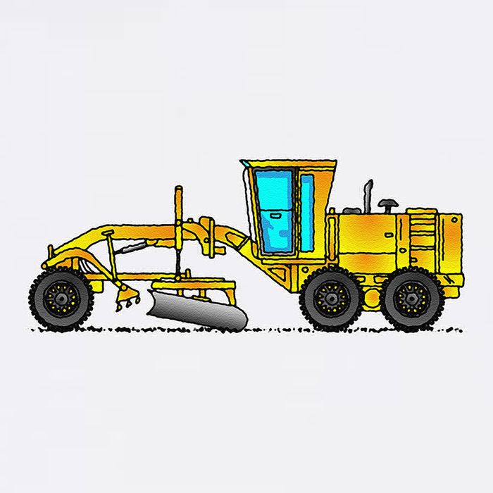Motor Grader Design Road Grader And Blade Art Garment-Dyed Sweatshirt