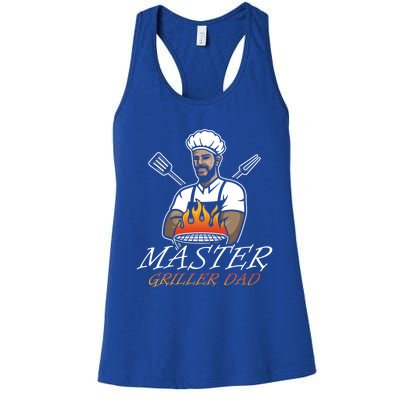 Master Griller Dad Grill Pan Decor Foodie Father's Day Cool Gift Women's Racerback Tank