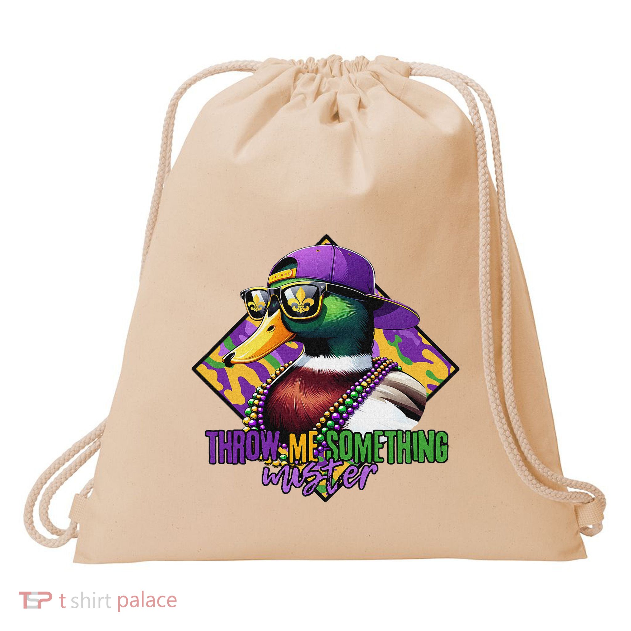 Mardi Gras Duck Mardi Gras Duck Hunting For Women Drawstring Bag