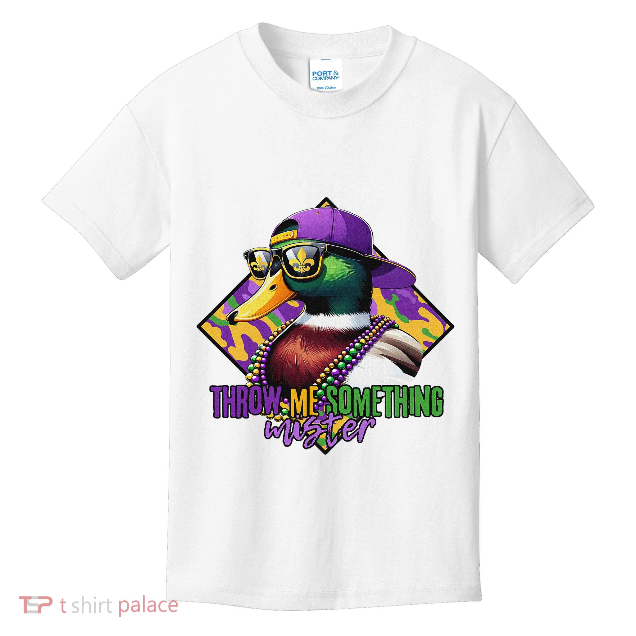 Mardi Gras Duck Mardi Gras Duck Hunting For Women Kids T-Shirt