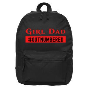 Girl Dad Fathers Day From Wife Daughter 16 in Basic Backpack