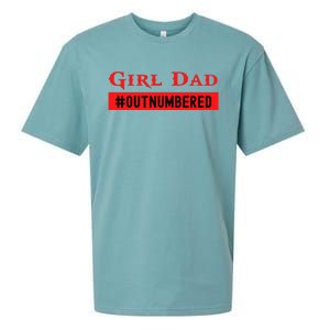 Girl Dad Fathers Day From Wife Daughter Sueded Cloud Jersey T-Shirt