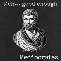 Meh Good Enough Mediocrates Demotivational Quote Golf Towel
