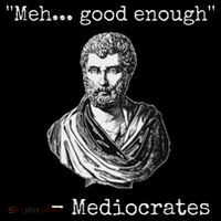 Meh Good Enough Mediocrates Demotivational Quote Short Acrylic Beanie