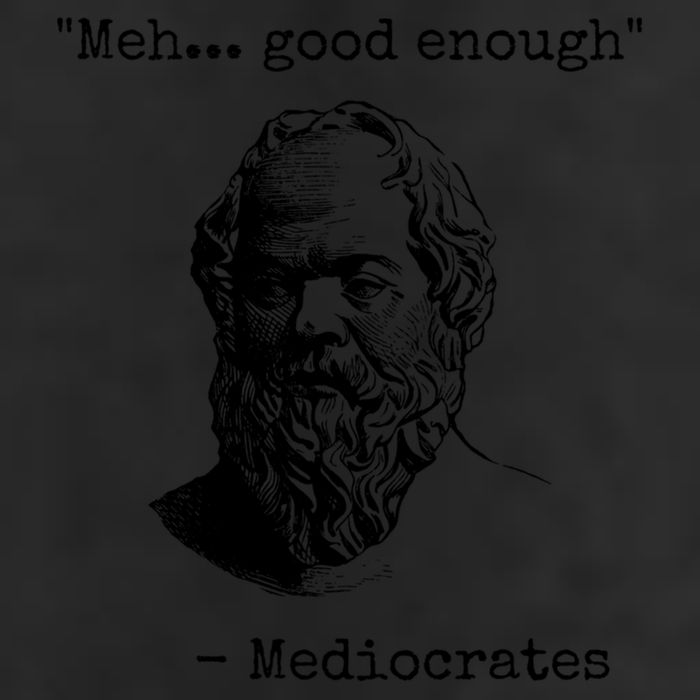 Meh Good Enough Funny Mediocrates Sarcastic Greek Philosophy 15oz Campfire Ceramic Mug