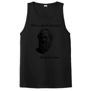 Meh Good Enough Funny Mediocrates Sarcastic Greek Philosophy PosiCharge Competitor Tank