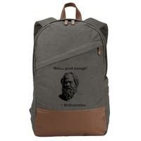 Meh Good Enough Funny Mediocrates Sarcastic Greek Philosophy Cotton Canvas Backpack