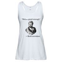 Meh Good Enough Mediocrates Demotivational Quote Ladies Essential Flowy Tank