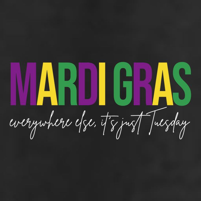 Mardi Gras Everywhere Else Its Just Tuesday 7 Panel Mesh Trucker Snapback Hat