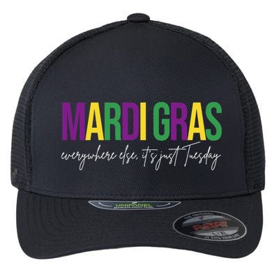 Mardi Gras Everywhere Else Its Just Tuesday Flexfit Unipanel Trucker Cap