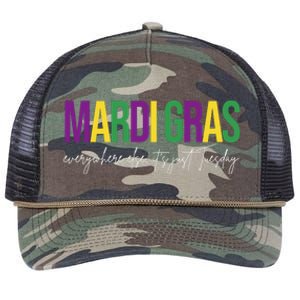 Mardi Gras Everywhere Else Its Just Tuesday Retro Rope Trucker Hat Cap