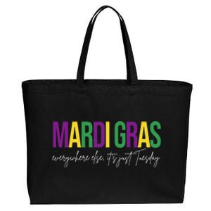 Mardi Gras Everywhere Else Its Just Tuesday Cotton Canvas Jumbo Tote