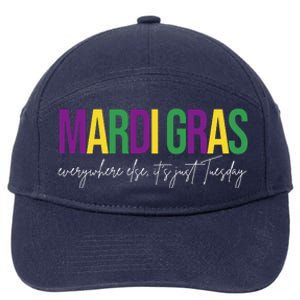 Mardi Gras Everywhere Else Its Just Tuesday 7-Panel Snapback Hat