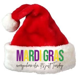 Mardi Gras Everywhere Else Its Just Tuesday Premium Christmas Santa Hat