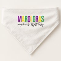 Mardi Gras Everywhere Else Its Just Tuesday USA-Made Doggie Bandana