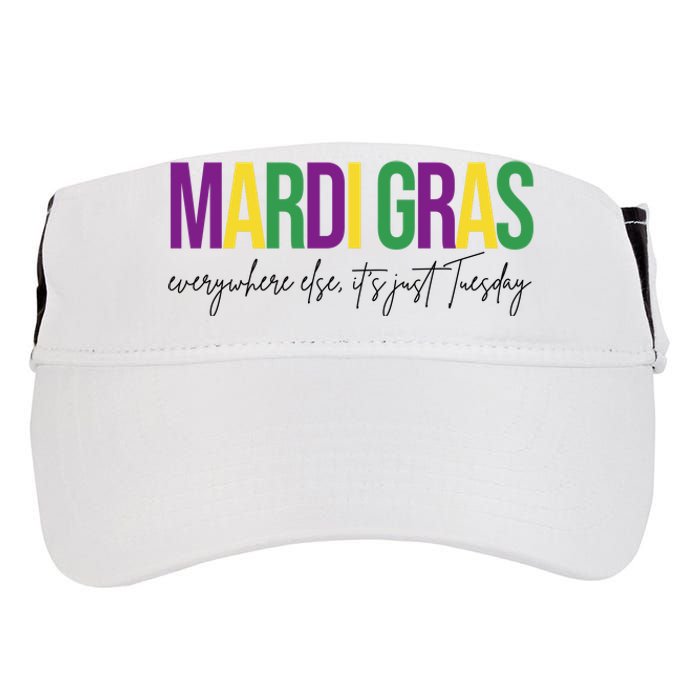 Mardi Gras Everywhere Else Its Just Tuesday Adult Drive Performance Visor